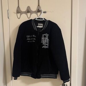 Urban Planet Black Varsity Jacket